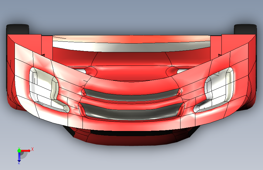 G060423-混合动力汽车的3D模型=汽车轿车SUV 俯视图