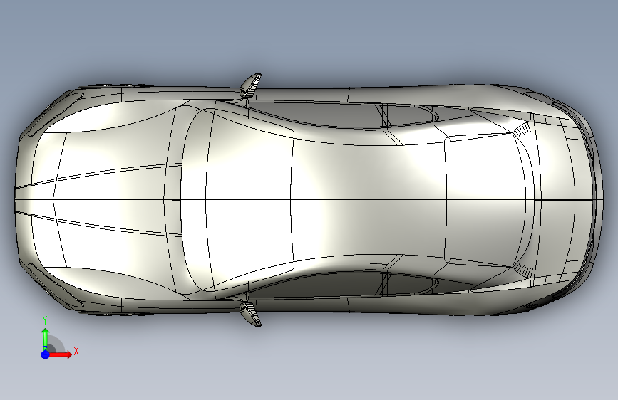G060828-玛莎拉蒂+GrandTurismo+表面模型=汽车轿车SUV 正面视图