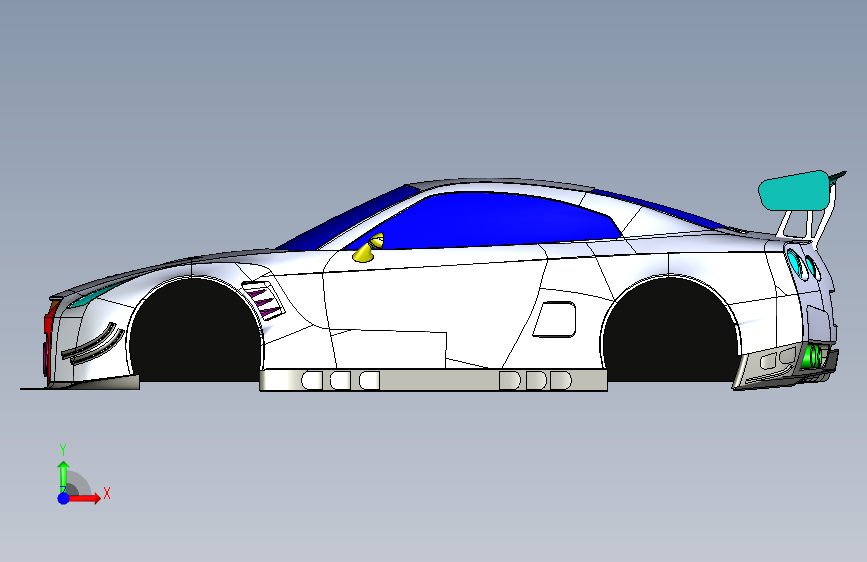 G061261-日产GTR+R35+GT3=汽车轿车SUV 正面视图