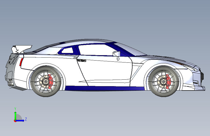 G061263-日产GT-R=汽车轿车SUV 左侧视图