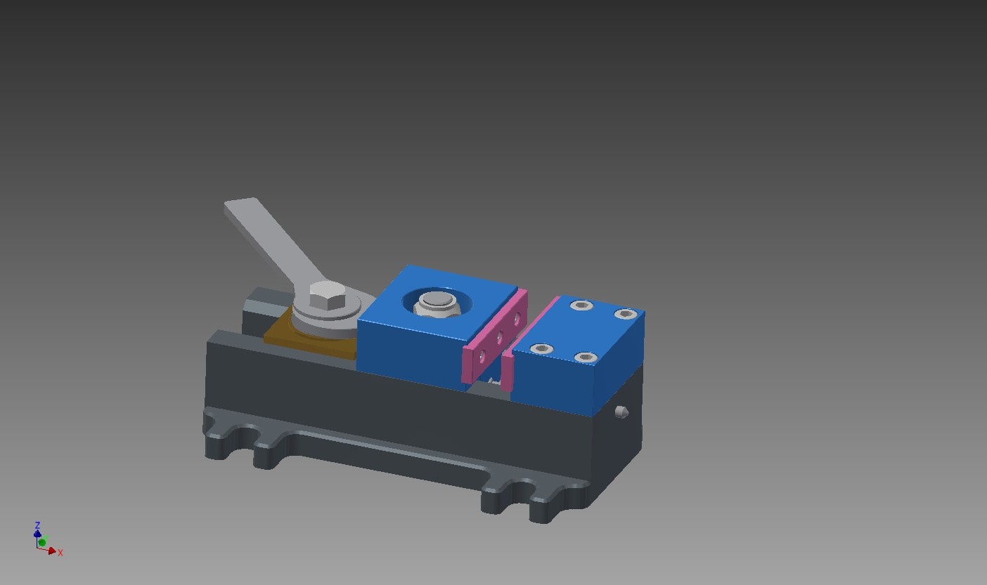 G094305-带偏心的机械虎钳夹具=夹紧夹具管夹