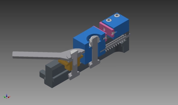 G094305-带偏心的机械虎钳夹具=夹紧夹具管夹