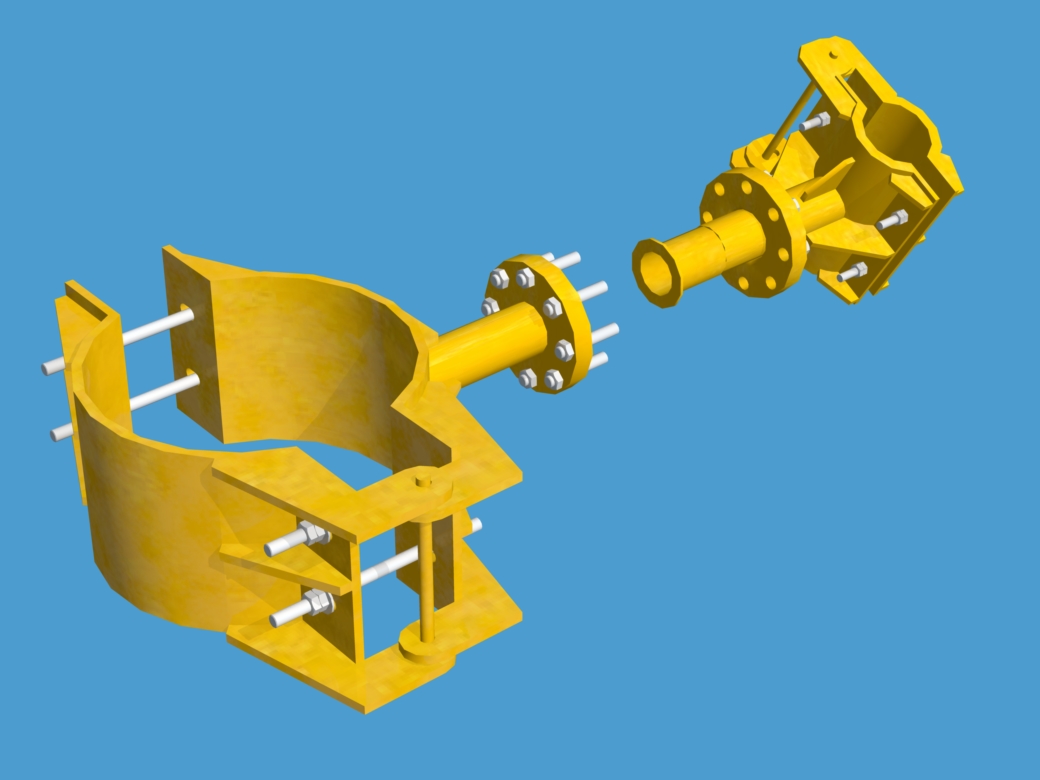 G094464-对焊法兰连接=夹紧夹具管夹