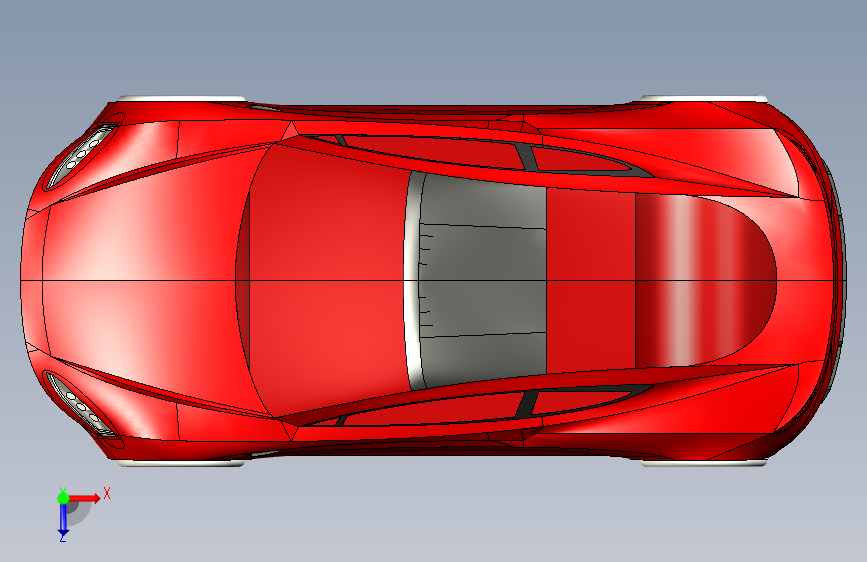 G061394-特斯拉+Roadster+(1)=汽车轿车SUV 俯视图