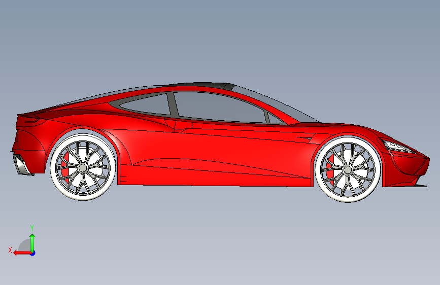 G061394-特斯拉+Roadster+(1)=汽车轿车SUV 背面视图