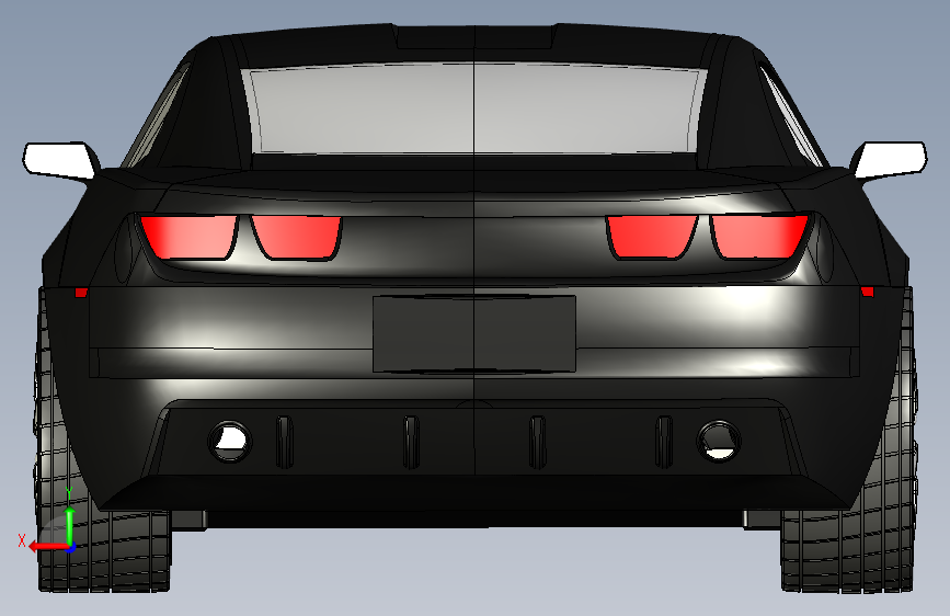 G061598-雪佛兰Camaro+2010=汽车轿车SUV 背面视图