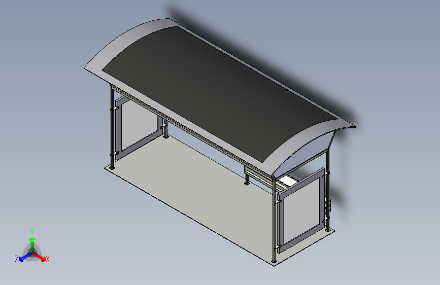 G061844-生态公交站=公交站车库车棚