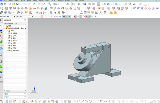 法兰盘钻孔夹具模型+CAD