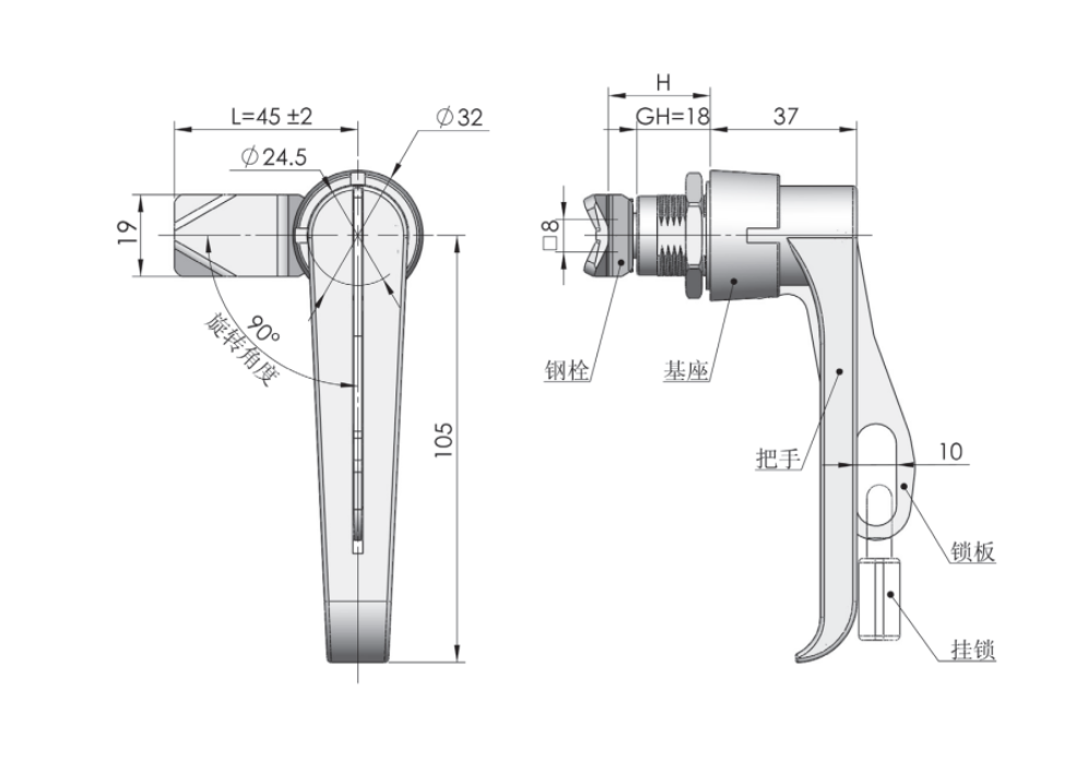 MS302-1生久把手锁