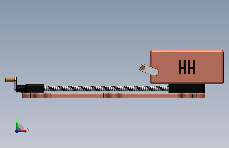 G095363-夹具 (HH)=夹紧夹具管夹 正面视图