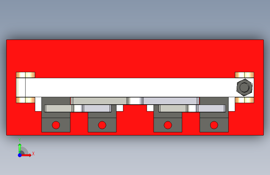 G095375-夹具 2=夹紧夹具管夹 正面视图