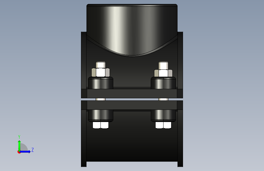 G095448-夹具鞍座 90mm x 2英寸=夹紧夹具管夹 左侧视图