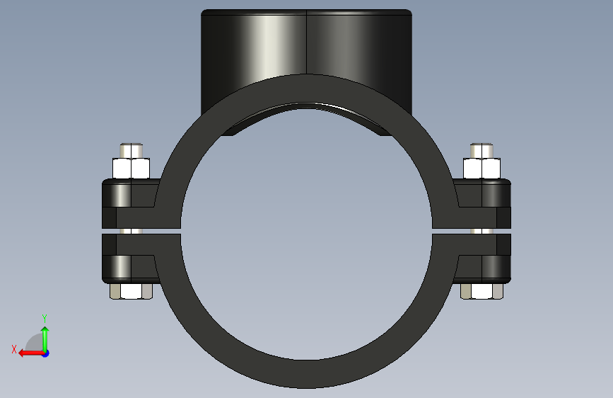 G095448-夹具鞍座 90mm x 2英寸=夹紧夹具管夹 背面视图