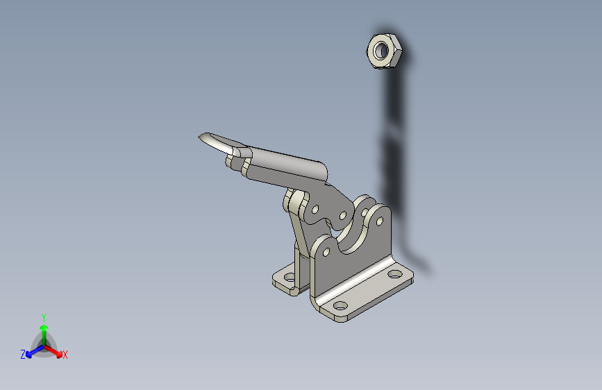 G095453-夹具垂直=夹紧夹具管夹 主视图