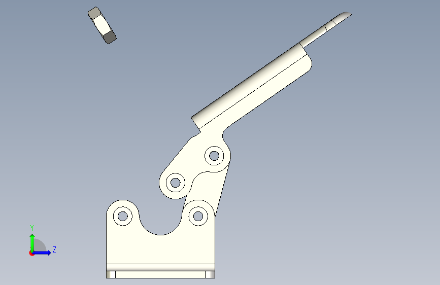 G095453-夹具垂直=夹紧夹具管夹 左侧视图