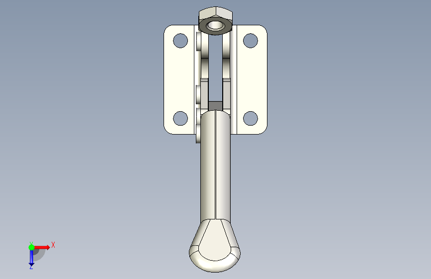 G095453-夹具垂直=夹紧夹具管夹 俯视图