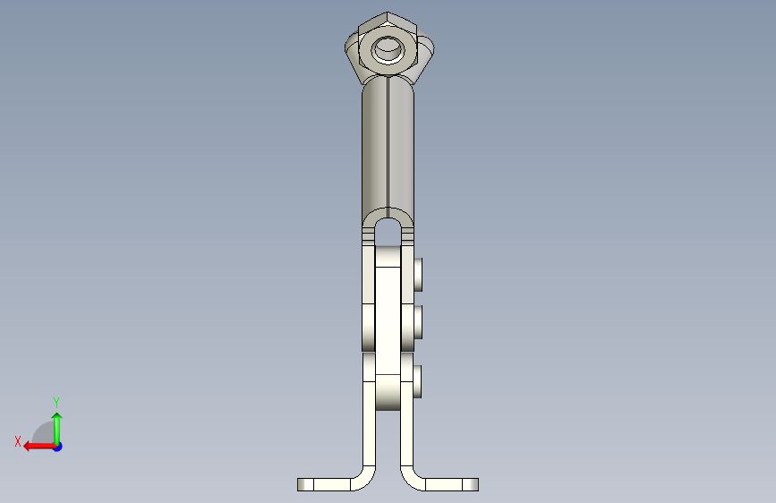G095453-夹具垂直=夹紧夹具管夹 背面视图