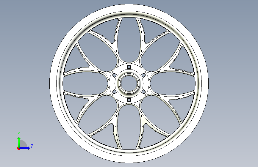 G062230-Solidworks中的汽车边缘设计_+SOLIDWORKS教程=汽车车轮轮毂轮胎 左侧视图