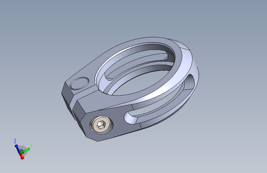 G095495-夹具建模=夹紧夹具管夹 主视图