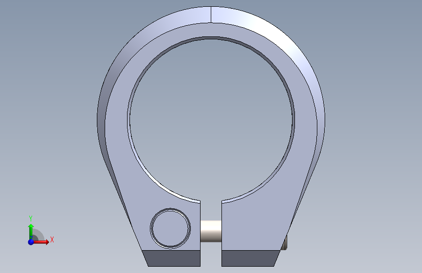 G095495-夹具建模=夹紧夹具管夹 正面视图