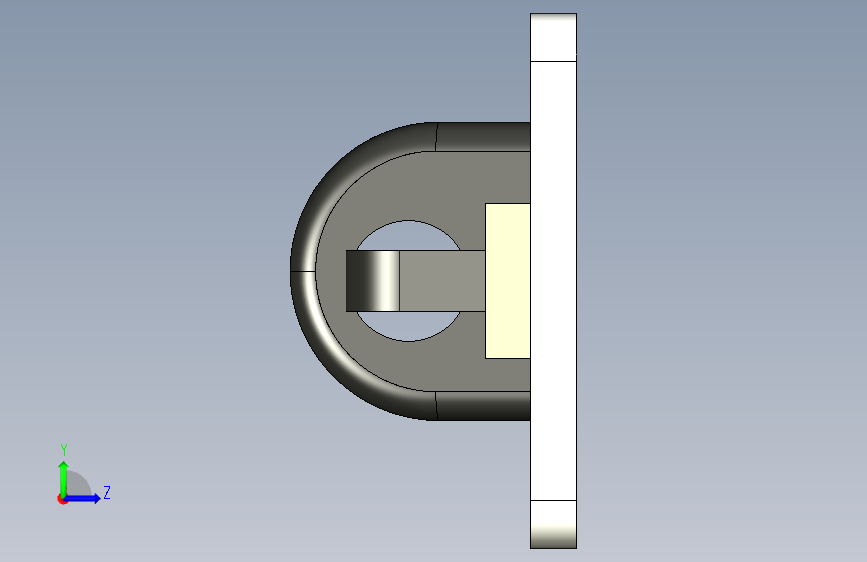 G095505-夹具零件#1=夹紧夹具管夹 左侧视图
