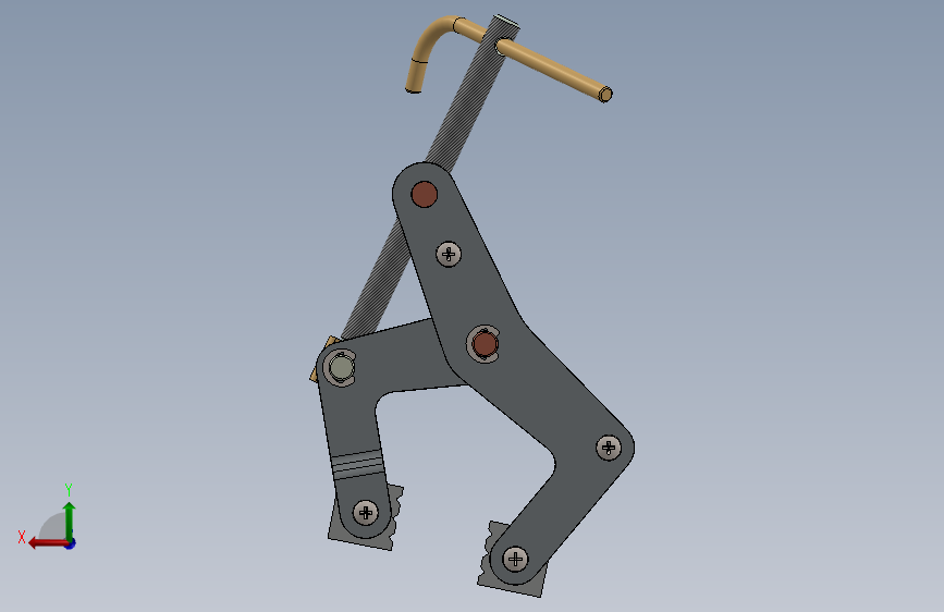 G095589-夹具组件 (22)=夹紧夹具管夹 背面视图
