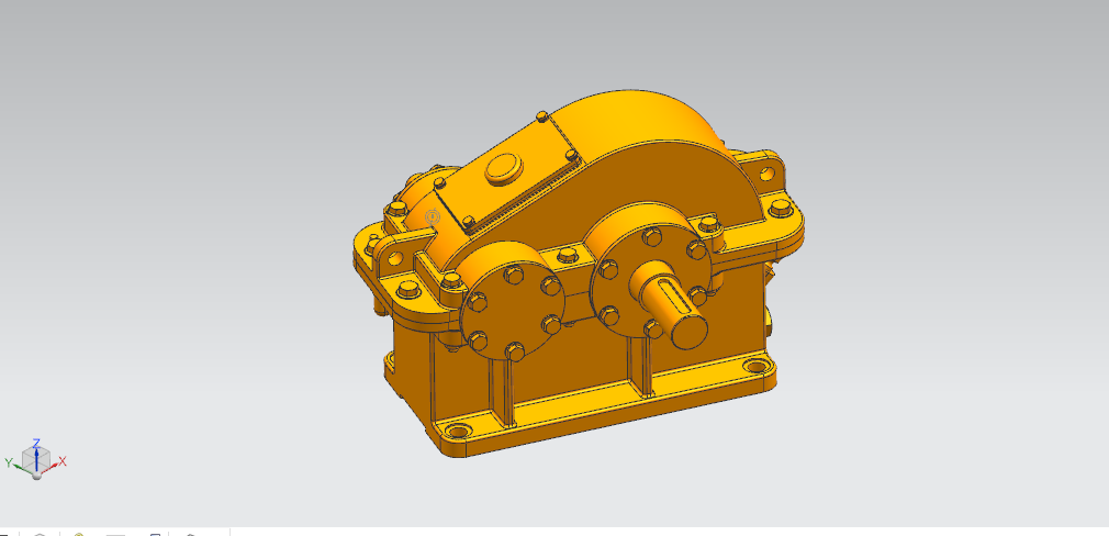 一级斜齿减速器+CAD
