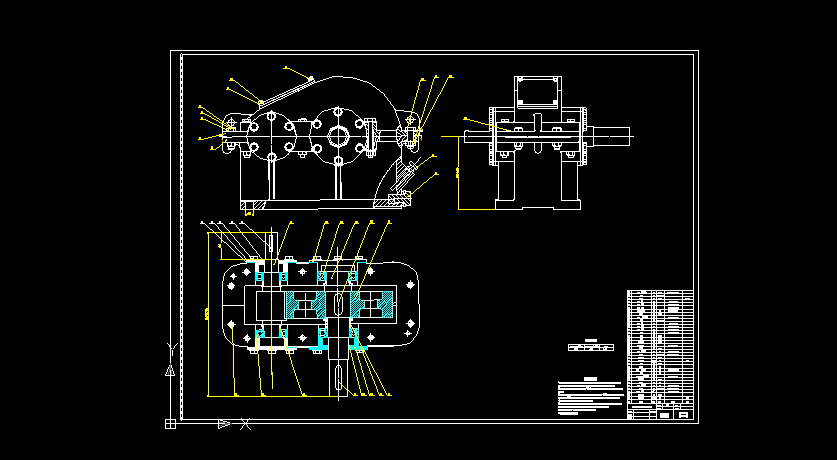 一级斜齿减速器+CAD