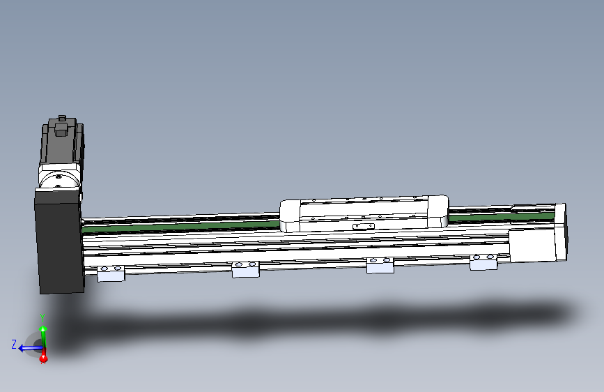 DMEB65L-LUCR欧规同步带模组直线模组（电机左上折）[DMEB65L-L15S350-DT400-C2U-LUCR]
