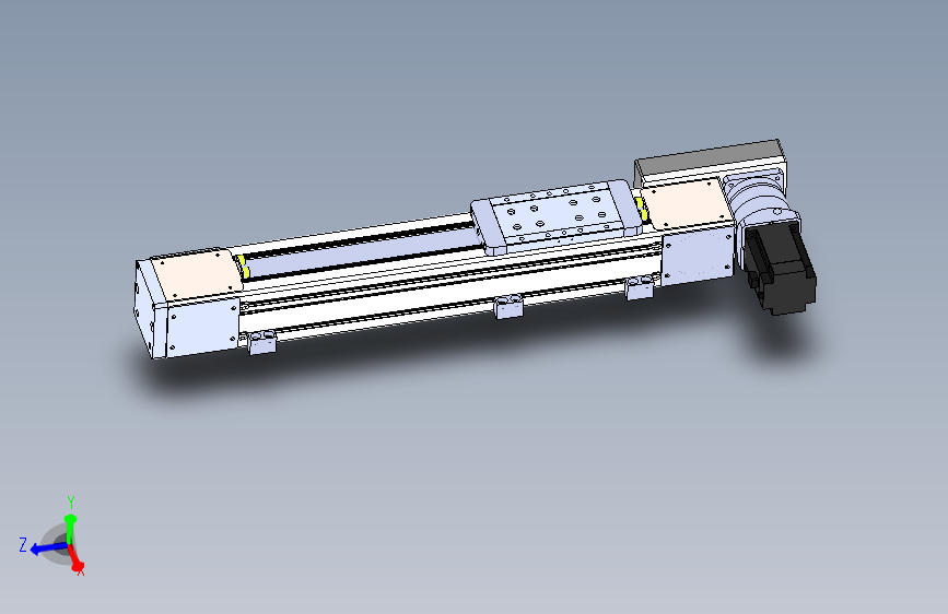 DMEB110 - LBCR欧规同步带模组直线模组（电机左后折）[DMEB110-L13S350-DT750-C2U-LBCR]