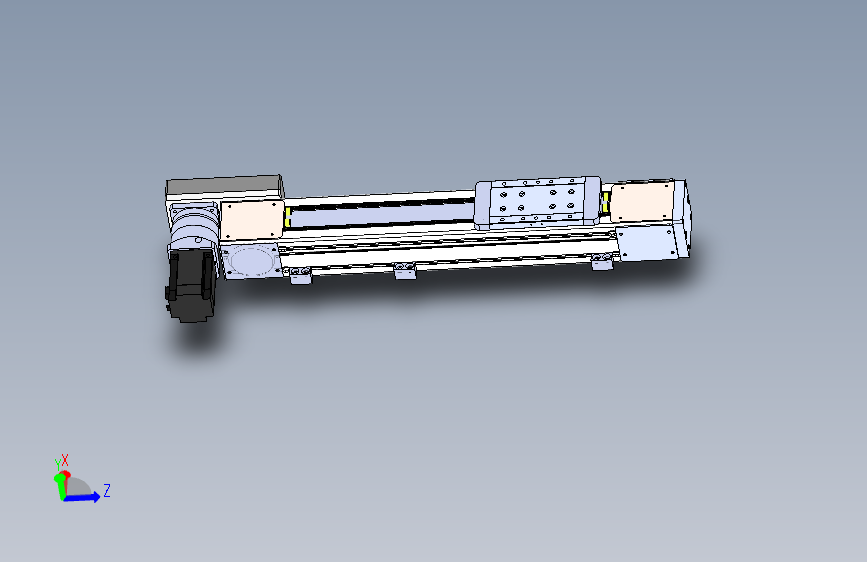 DMEB110-RBCR欧规同步带模组直线模组（电机右后折）[DMEB110-L13S350-DT750-C2U-RBCR]