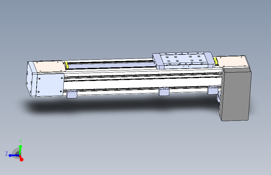 DMEB110-RDCR欧规同步带模组直线模组（电机右下折）[DMEB110-L13S350-DT750-C2U-RDCR]