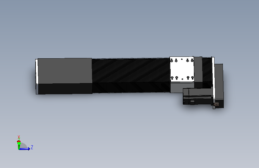 DMSF100-RCR风琴罩丝杆模组直线模组（电机右折)[DMSF100-L05S500-DT400-A2U-RCR-P5]