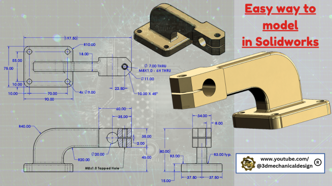 ⚡ #SolidWorks 魔法：看看这个支架如何变成现实！