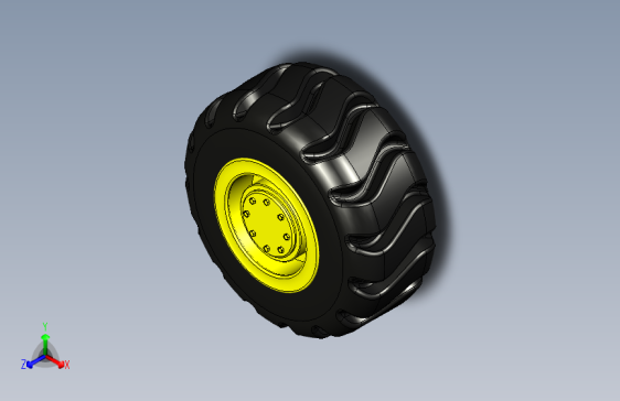 G063136-加载轮=汽车车轮轮毂轮胎