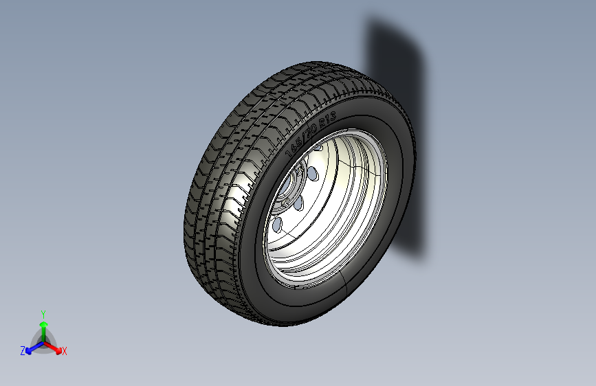 G063346-轮+R13=汽车车轮轮毂轮胎