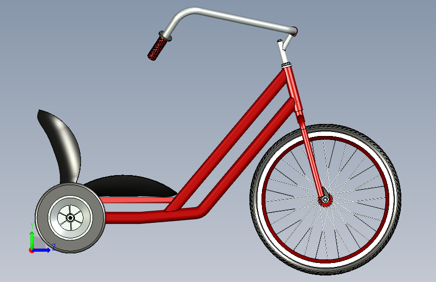G065552-Trike+Bike=自行车 左侧视图