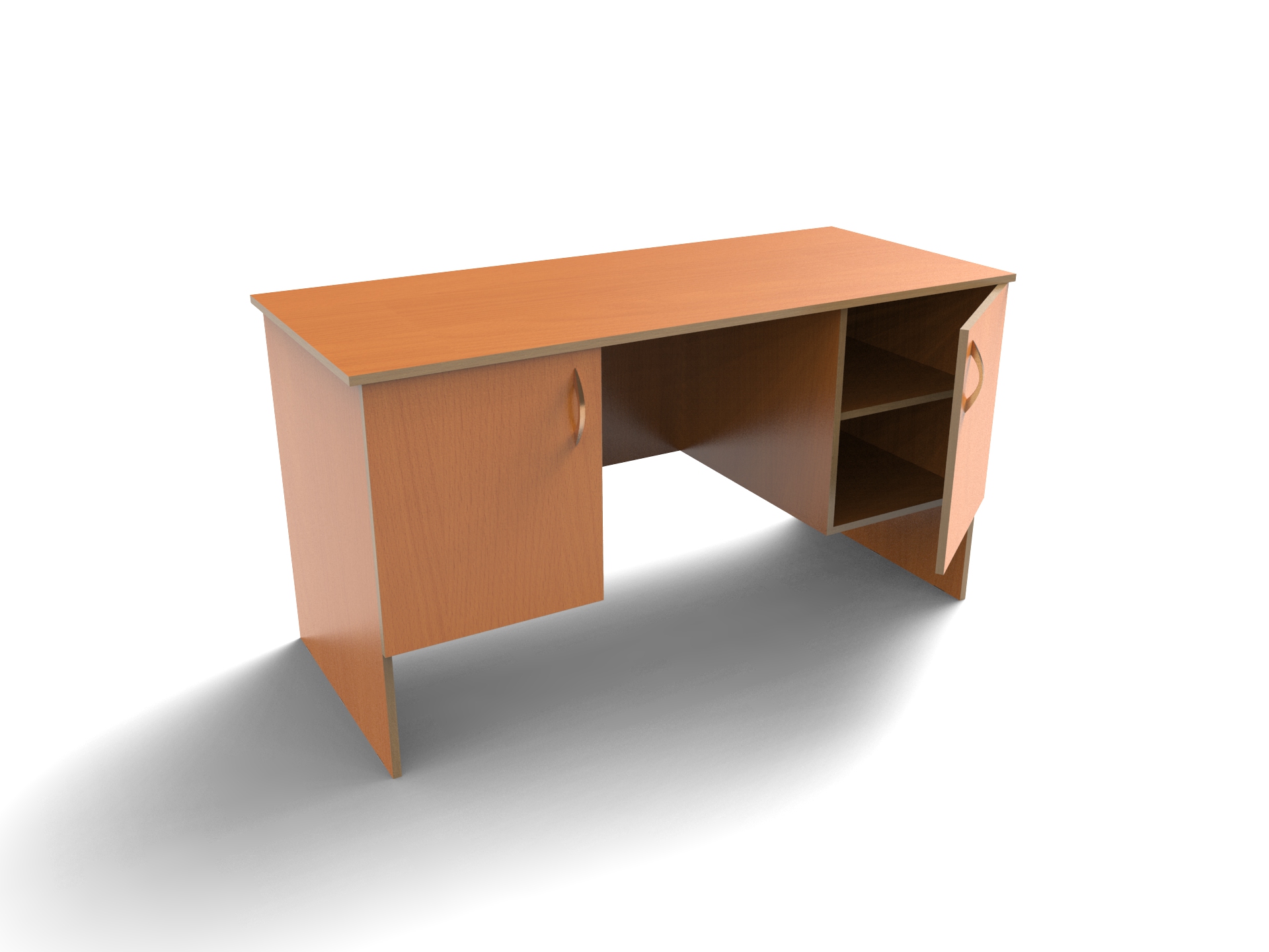 带门的两列桌子