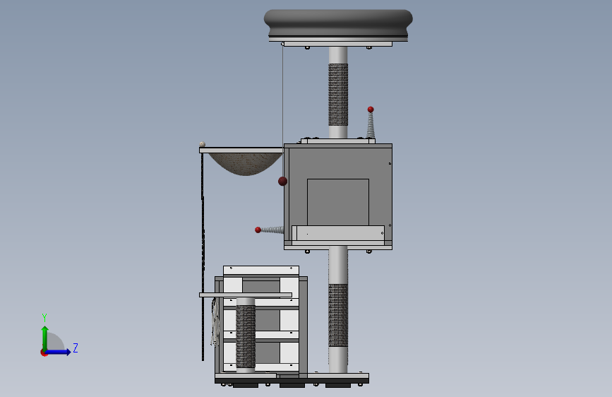 猫树 3D 模型 V2 Rev-1 solidworks 猫树 左侧视图