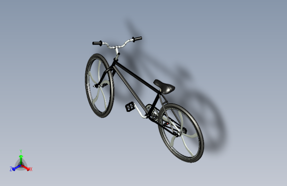 G066522-自行车绘图Solidworks+2020，车架，前叉，车座，链条，=自行车
