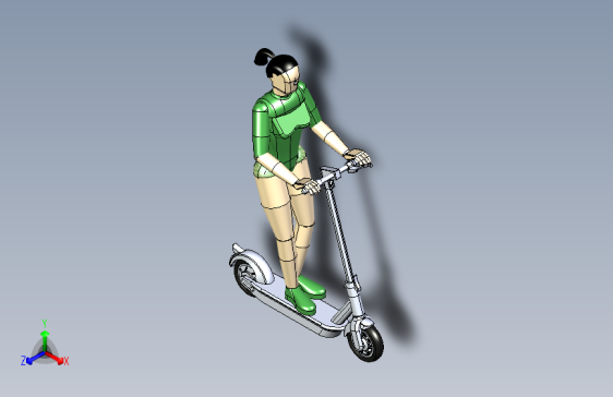 G067198-电动滑板车和骑手娜塔莎=滑板车