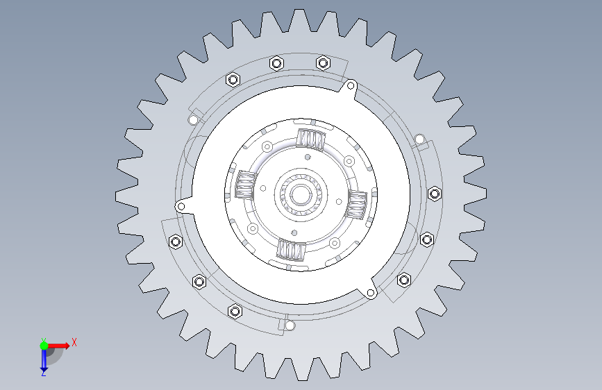 G067887-离合器+(12)=离合器 俯视图