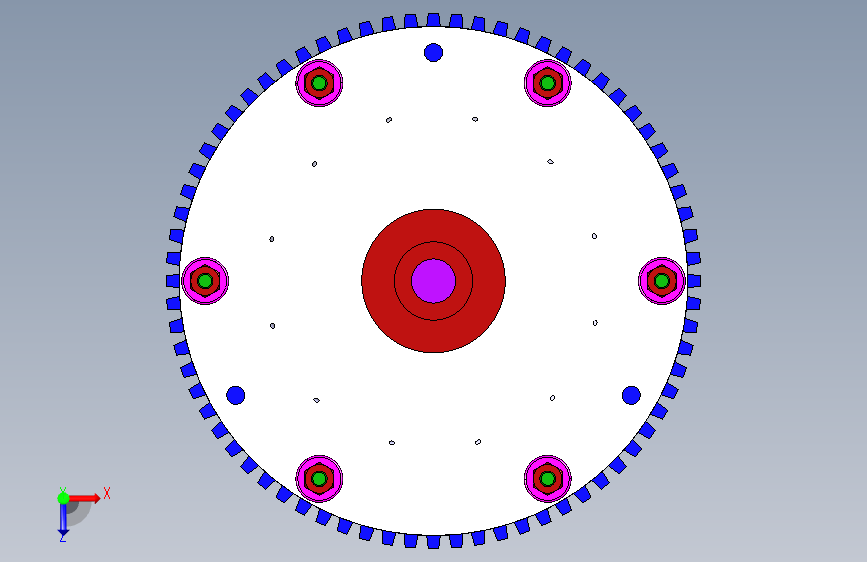 G067978-离合器片+(3)=离合器 俯视图