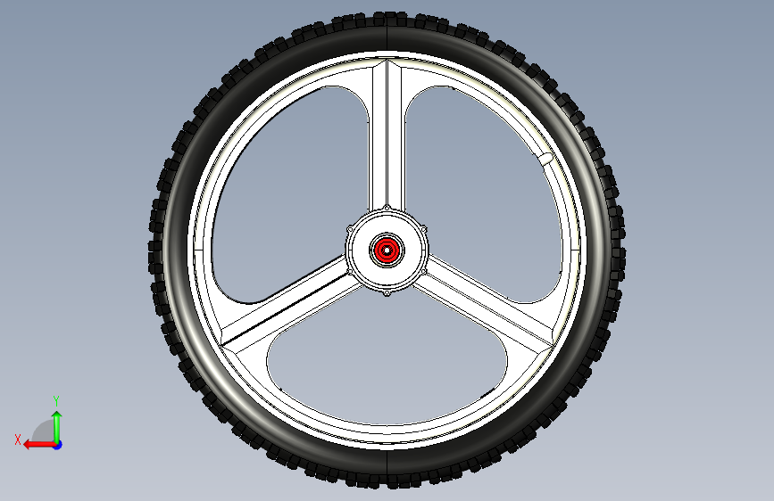 G068992-电动自行车合金轮毂电机=自行车轮毂轮子 背面视图