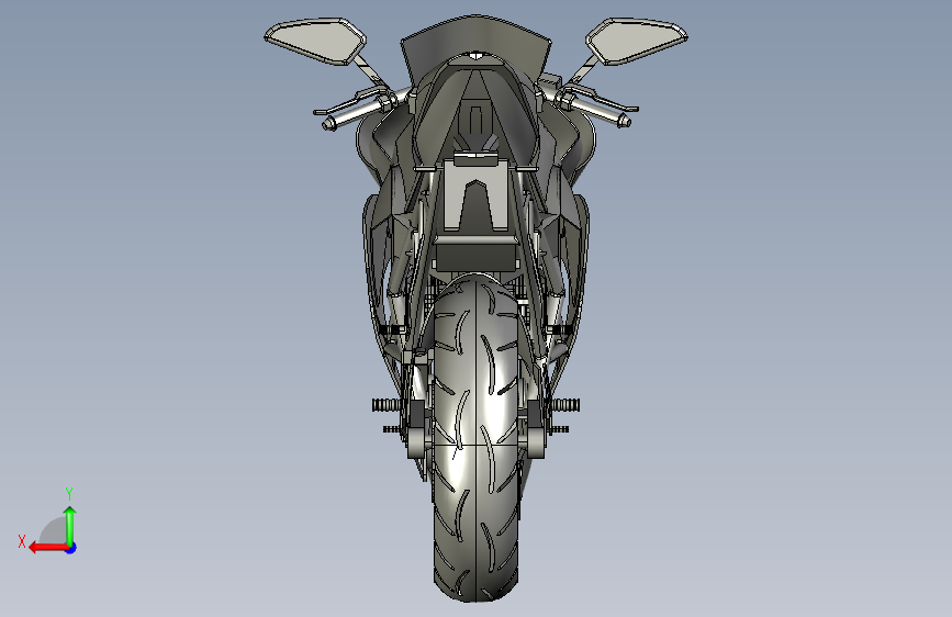 G068178-KTM+RC系列(摩托车)=摩托车 背面视图