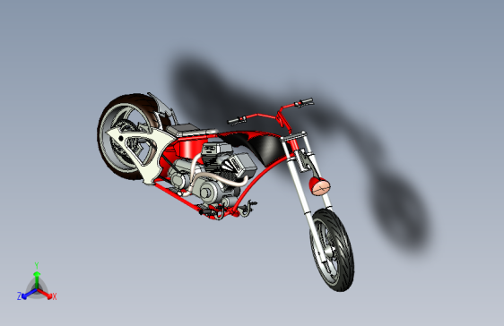 G068187-OCC+SolidWorks+自行车=摩托车