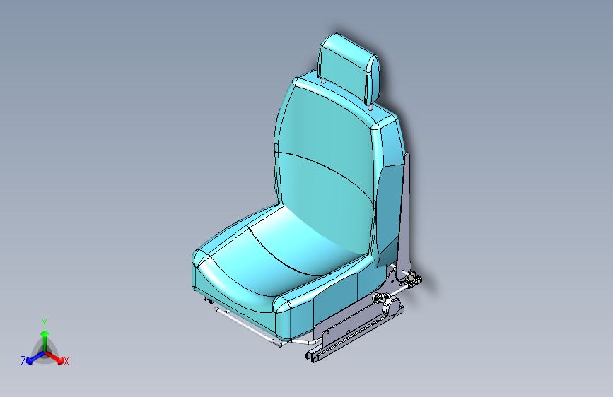 G068502-Solidworks中的汽车座椅机构+_+基本运动动画=汽车座椅