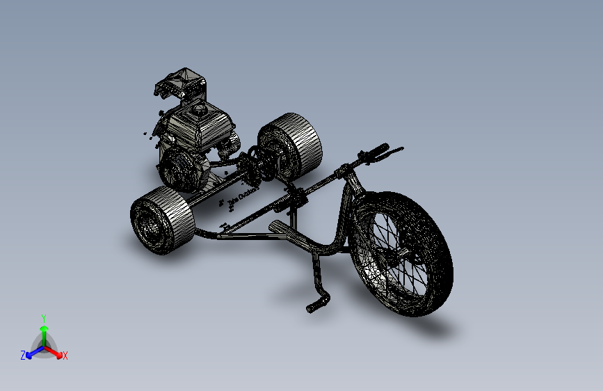 G068702-U-Bike+设计+漂移三轮车+渲染完成=三轮车
