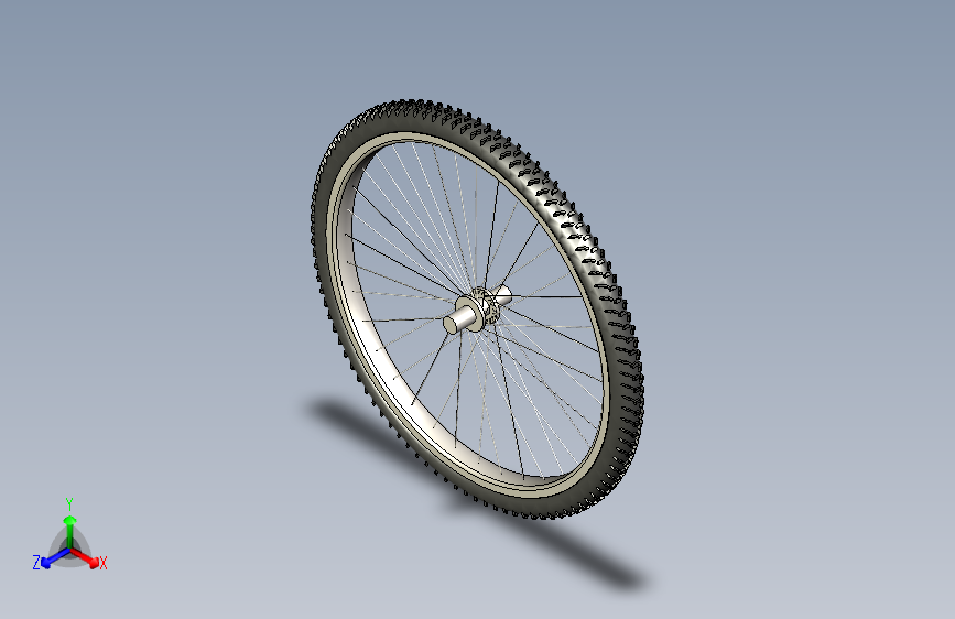 G068970-Solidworks上的自行车轮=自行车轮毂轮子