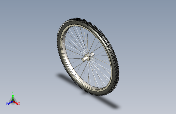 G068971-SolidWorks中的自行车轮=自行车轮毂轮子